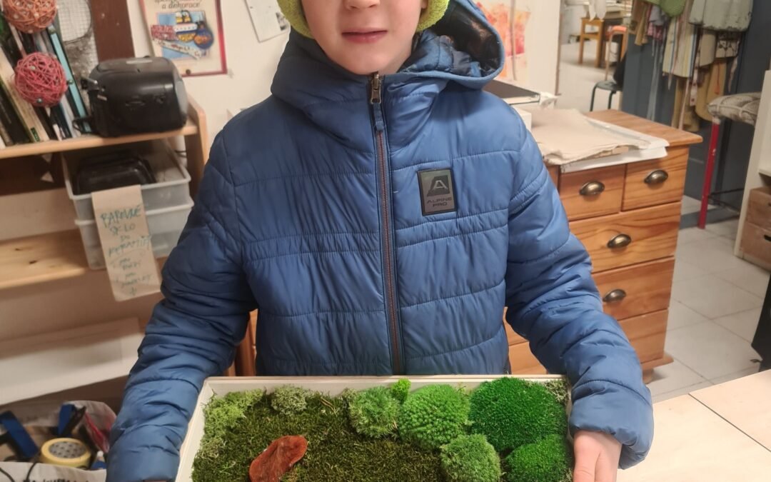 🎨Hostující kurz -ART NOMAD:   MECHOVÉ OBRAZY – vhodné i pro děti  (6/3)